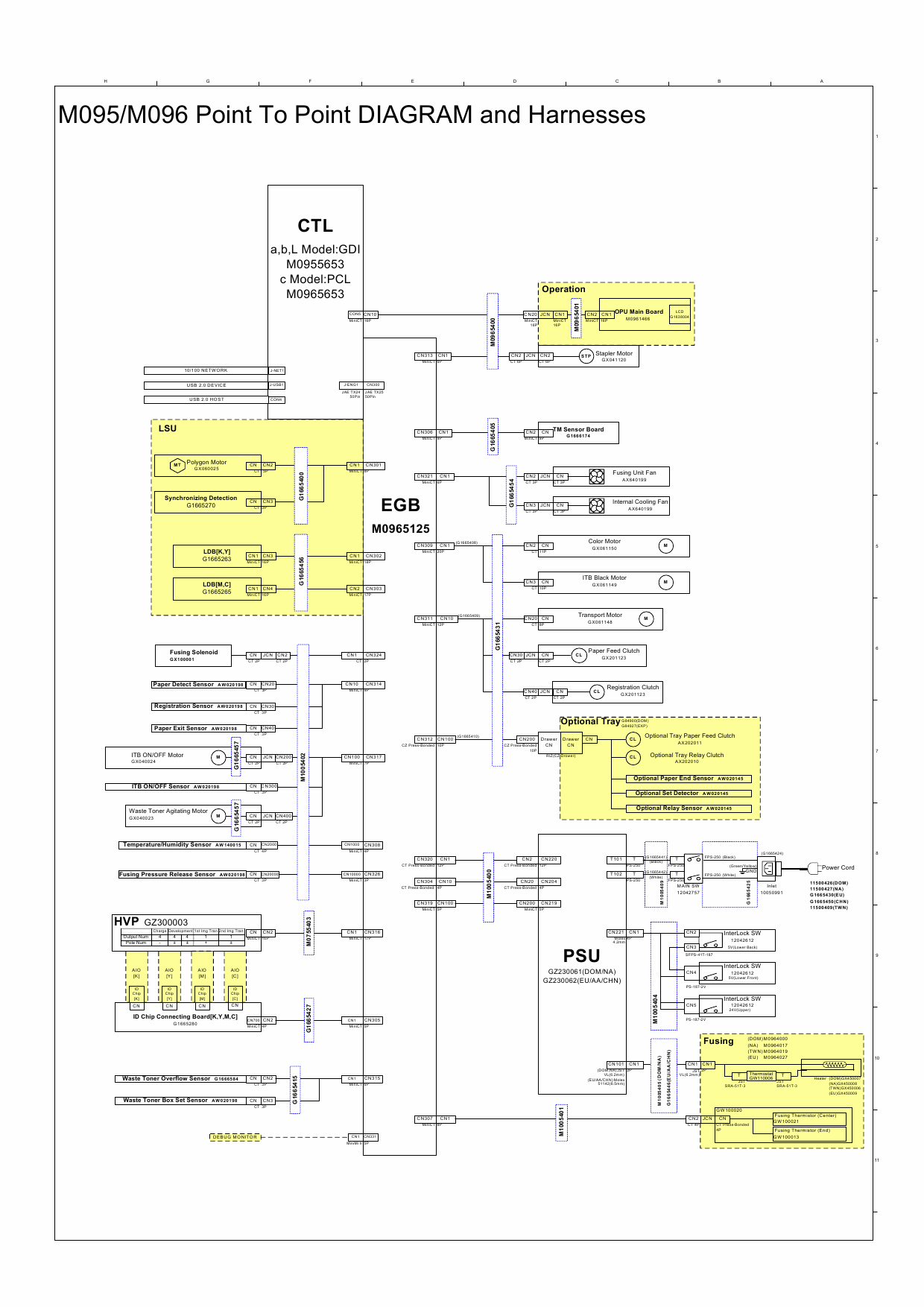 RICOH Aficio SP-C240DN C242DB C240SF C242SF M095 M096 M099 M100 Circuit Diagram-1